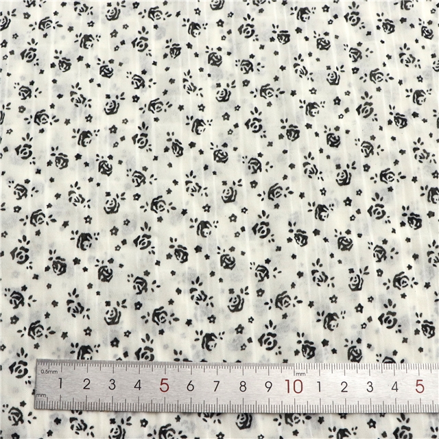 wrinkled watermark rose chiffon fabric