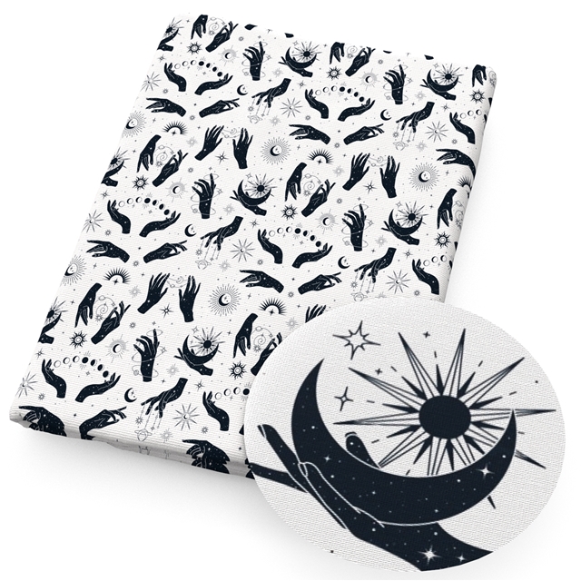 polyester cotton palm cat series polyester cotton fabric set (4 pcs/set) polyester cotton fabric,50*45cm(19.7*17.7