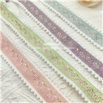 4cm ethnic style embroidery flowers toothed lace ribbon