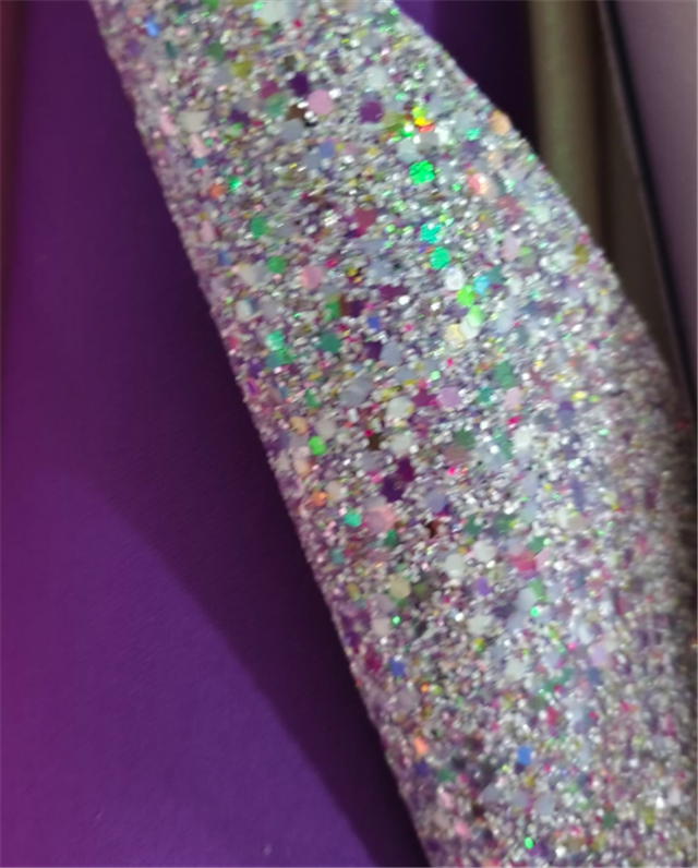 synthetic leather chunky glitter big small sequins mixed faux leather