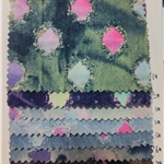 colorful tie dye base fabric composite perforated denim fabric