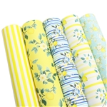 lemon series smooth self printed faux leather set (5 pcs/set)