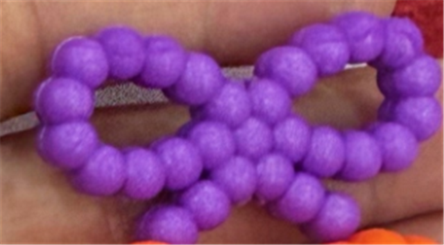 silicone three-dimensional bow silicone bead