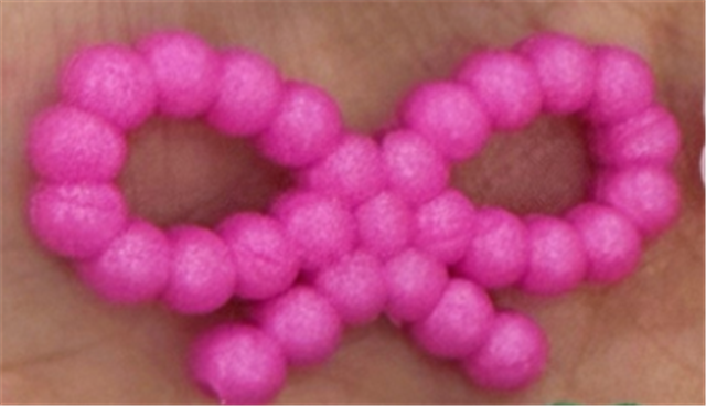 silicone three-dimensional bow silicone bead