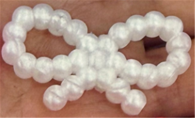 silicone three-dimensional bow silicone bead