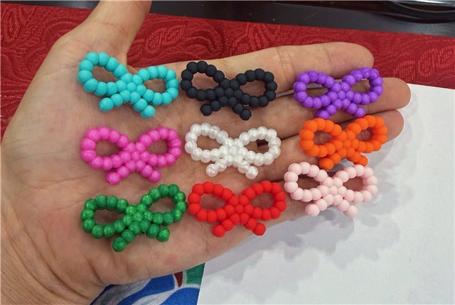 silicone three-dimensional bow silicone bead