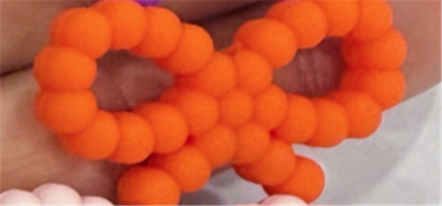 silicone three-dimensional bow silicone bead