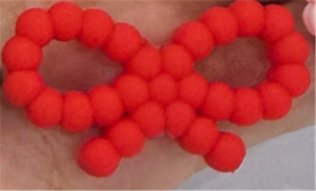 silicone three-dimensional bow silicone bead