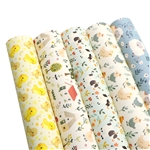 animal series smooth self printed faux leather set (5 pcs/set)