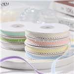 1cm plaid bubble grid jump point tooth edge ribbon