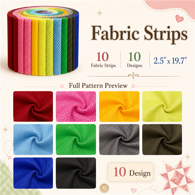 plain mesh fabric series sliced fabric set (10 styles/set,each size:6.3*50cm(2-1/2*19.7