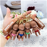 black doll series 3d silica keychain