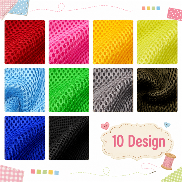 plain mesh fabric series sliced fabric set (10 styles/set,each size:6.3*50cm(2-1/2*19.7