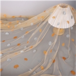 thanksgiving day glitter pumpkin mesh fabric