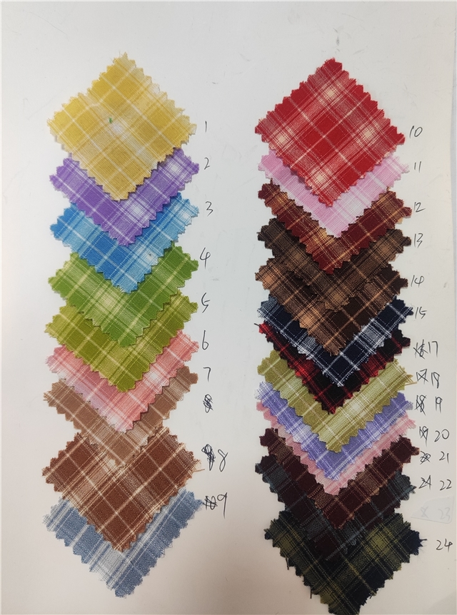 yarn dyed checkered fabric