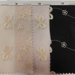 cotton thread embroidery bow organza fabric