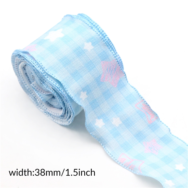 grid star embossing edge pressing ribbon（5yard/roll）