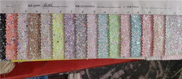 synthetic leather chunky glitter big small sequins mixed faux leather