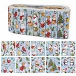 blue christmas series polyester cotton sliced fabric set (10 styles/set,each size:6.3*50cm)