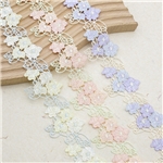 4.5cm polyester thread hollow water-soluble embroidery lace