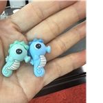 three-dimensional seahorse silicone bead