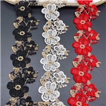 double color flower lace