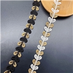 13mm double color leaf lace