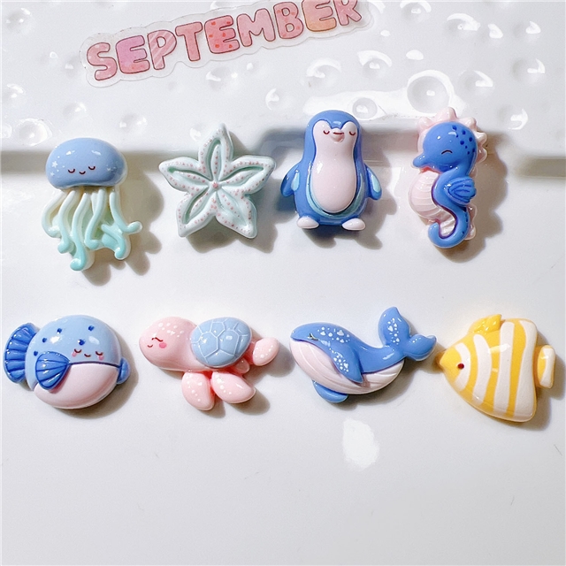 plastic/resin marine animal series 3d resin accessories