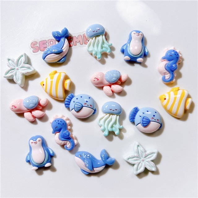 plastic/resin marine animal series 3d resin accessories