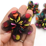 offset printing colorful dot mesh handmade flower
