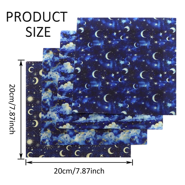 polyester cotton starlit sky series polyester cotton fabric set (4 pcs/set)