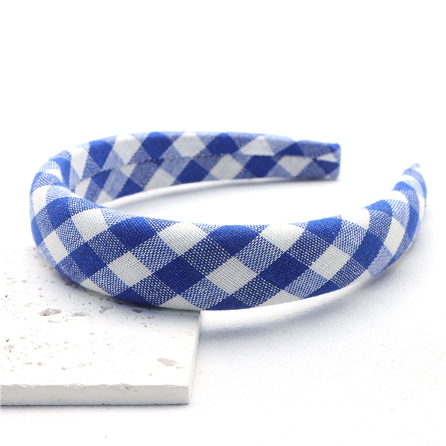 plaid high cranial hairband