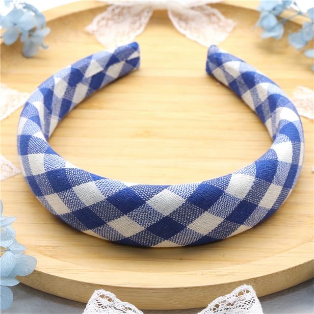 plaid high cranial hairband