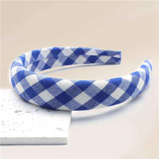 plaid high cranial hairband