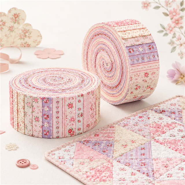 stripe floral series sliced fabric set (10 styles/set,each size:6.3*50cm(2-1/2*19.7