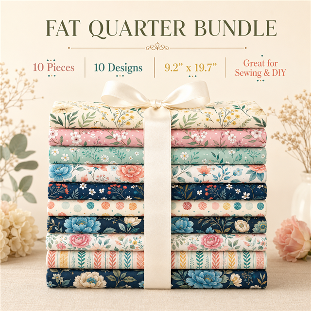 polyester cotton flower series polyester cotton sliced fabric set