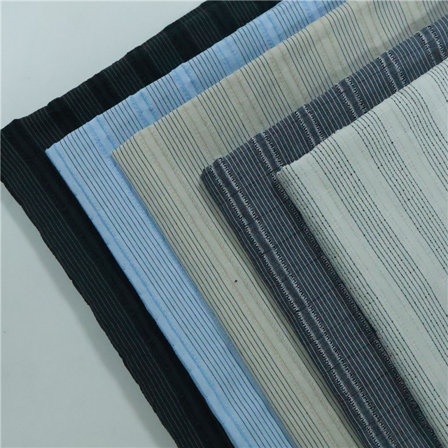 vertical striped jacquard yarn dyed fabric