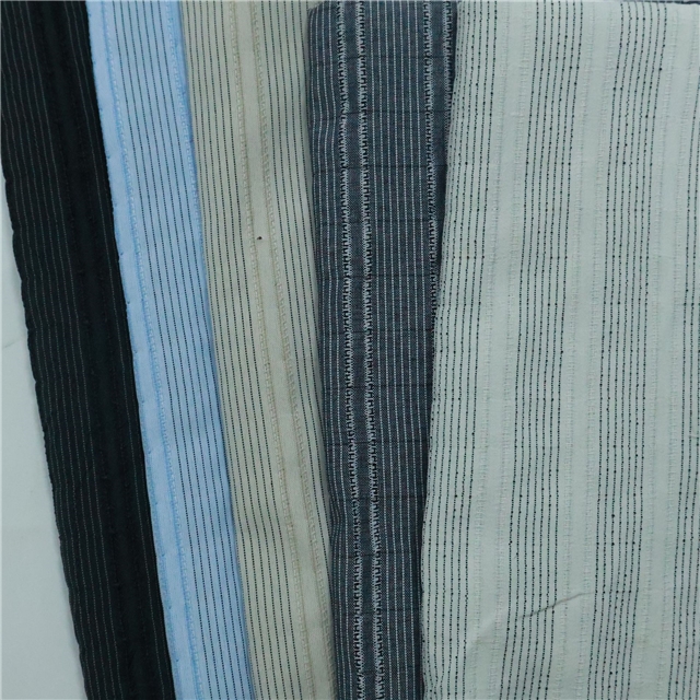 vertical striped jacquard yarn dyed fabric