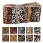 leopard series 100％ cotton sliced fabric set (10 styles/set,each size:6.3*50cm)