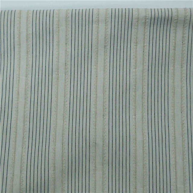 vertical striped jacquard yarn dyed fabric