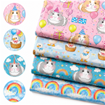 guinea pig series polyester cotton fabric set (4 pcs/set)