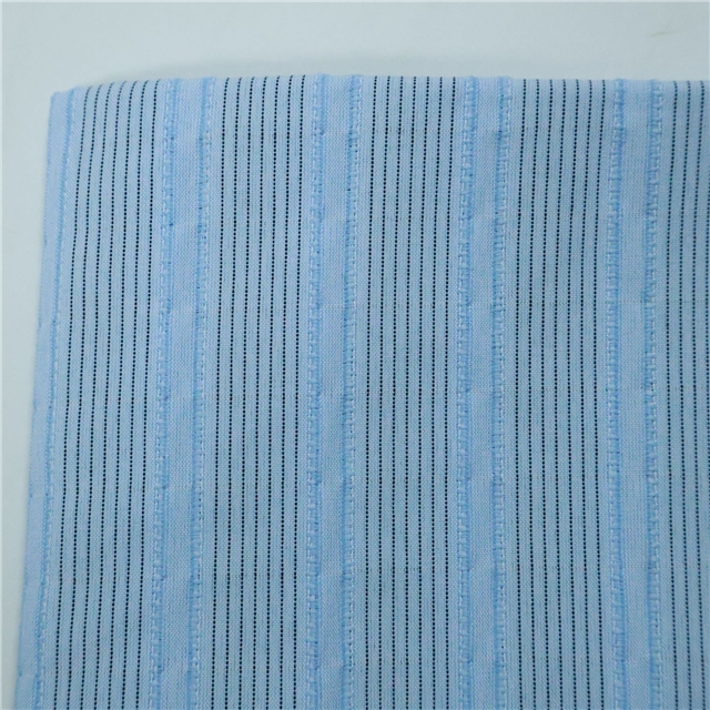vertical striped jacquard yarn dyed fabric