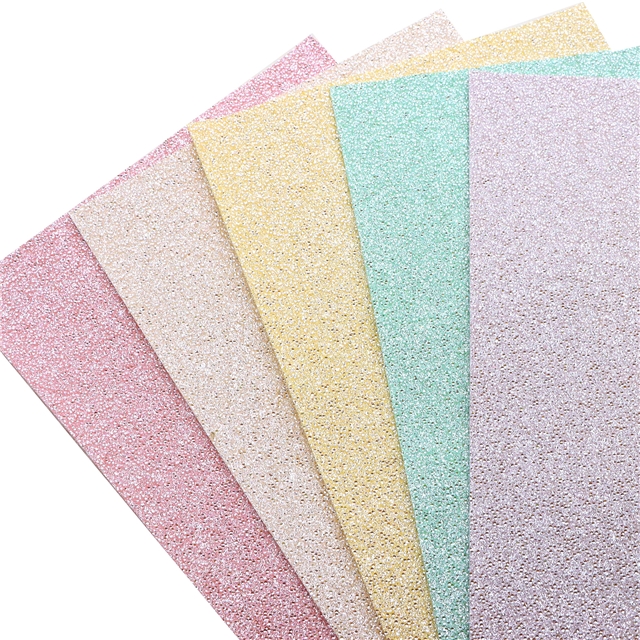 synthetic leather half circle beads chunky glitter faux leather
