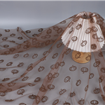 velvet pumpkin mesh fabric