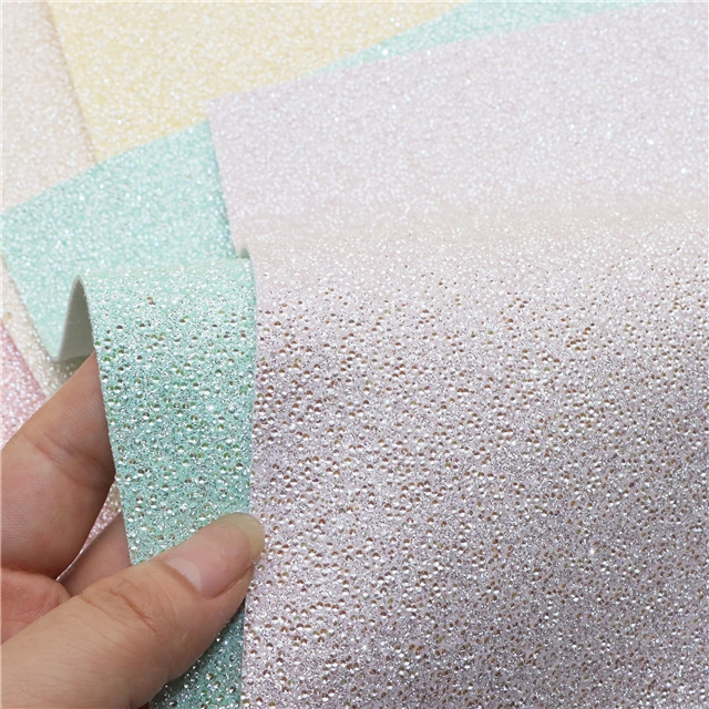 synthetic leather half circle beads chunky glitter faux leather