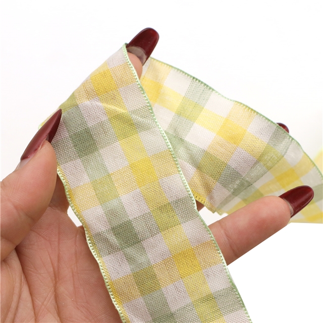 plaid embossing edge pressing ribbon（5yard/roll）