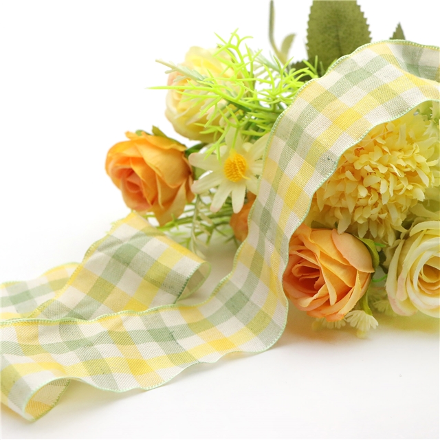 plaid embossing edge pressing ribbon（5yard/roll）