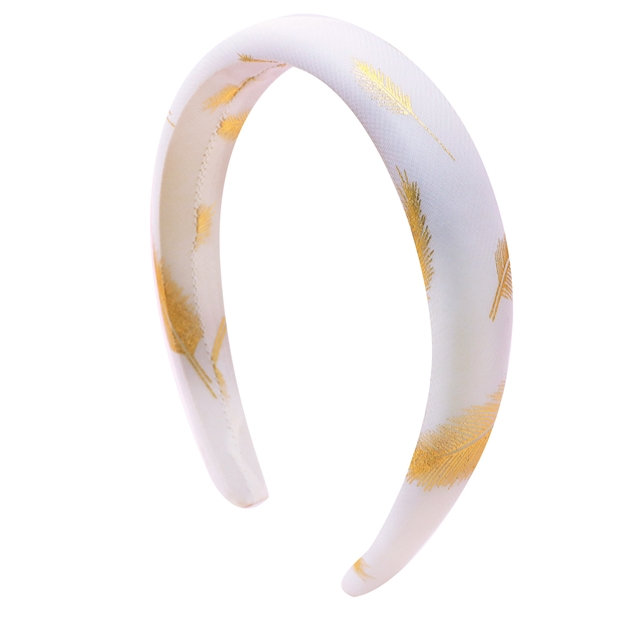 hot stamping feather chiffon high cranial hairband