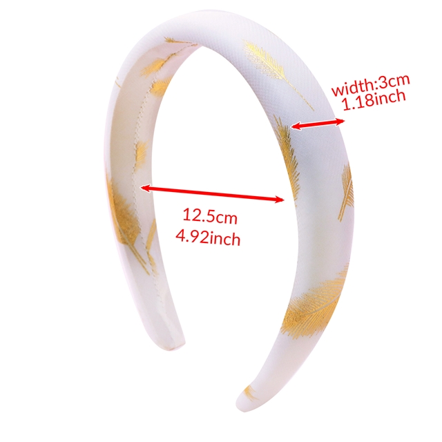 hot stamping feather chiffon high cranial hairband