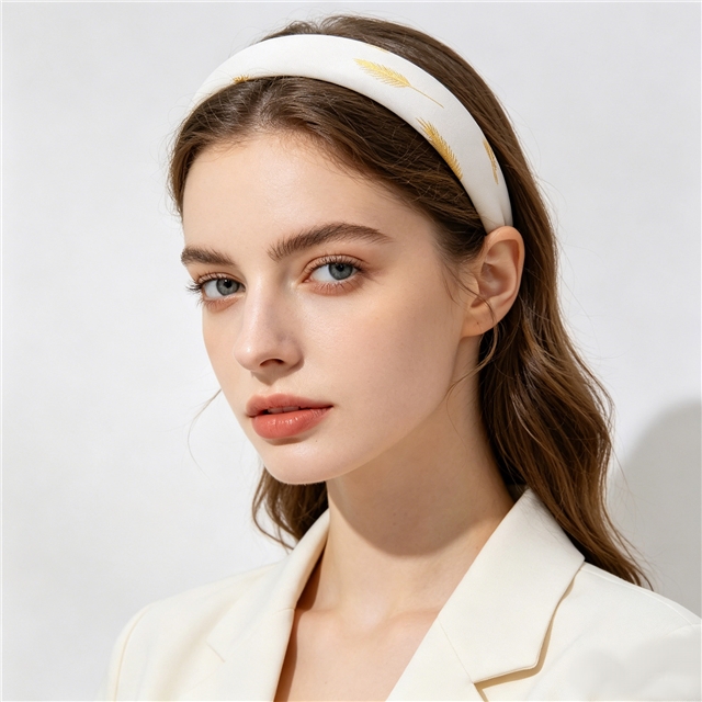hot stamping feather chiffon high cranial hairband